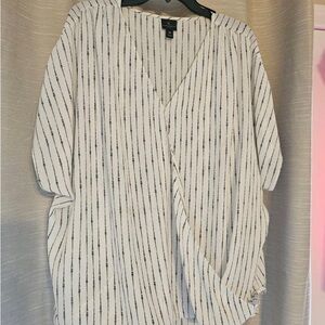 Striped White Blouse